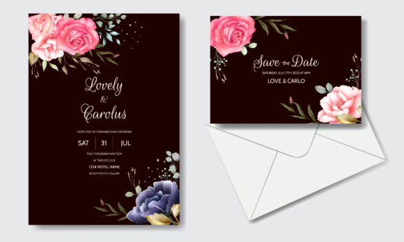 Blooming Watercolor Floral Wedding Card: A Versatile Design for Special Occasions