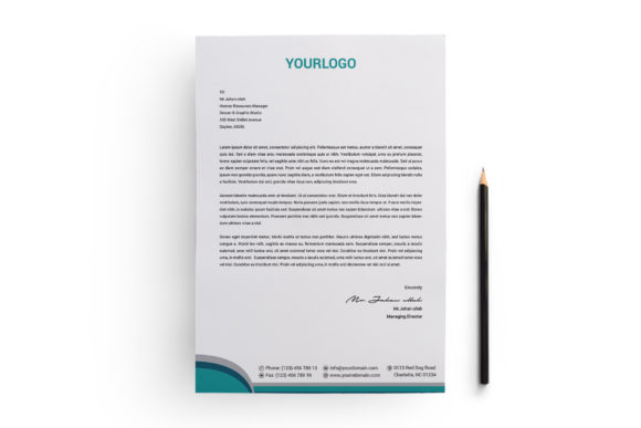 Blue and Gray Letterhead Template: A Minimalist Corporate Design for Modern Businesses
