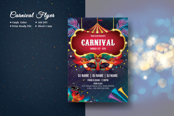 Brazil Carnival Celebration Flyer Design Inspiration