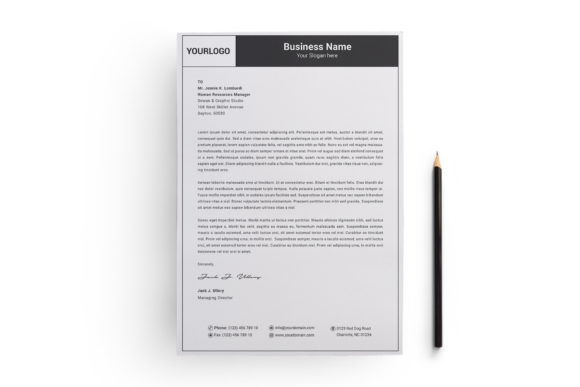 Corporate Letterhead Template: A Minimalist Approach to Professional Branding