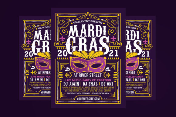 Creating an Eye-Catching Mardi Gras Flyer with Professional PSD Files