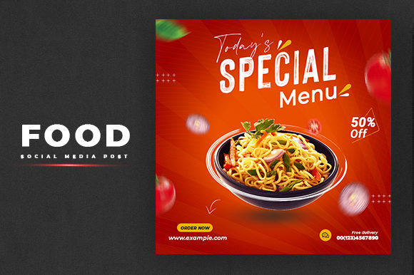 Design a Stunning Food Menu Social Media Post