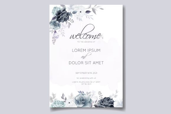 Elegant Black Floral Wedding Invitation: A Stylish and Customizable Design Solution