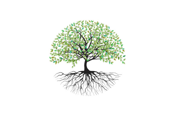 Feminine Tree Logo with Circular Shape