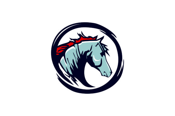 Horse Head Rustic Cartoon Illustration