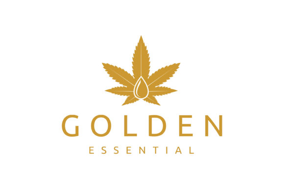 Luxury Vintage Golden CBD Cannabis Logo Design: A Timeless Vector for Modern Brands