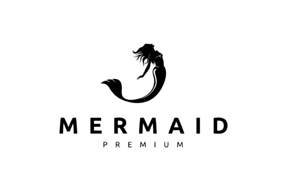 Silhouette of Swimming Mermaid Vector – A Versatile Design Asset