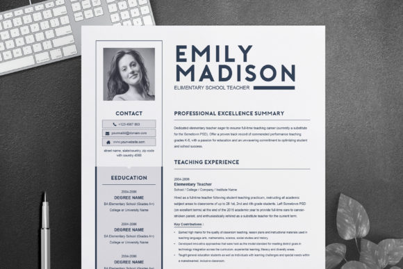 Teacher Resume Template for MS Word
