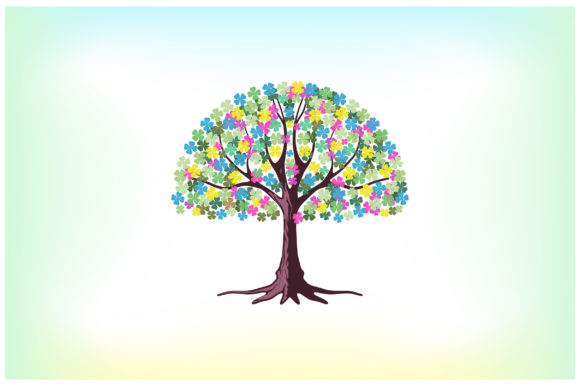 Vibrant Sakura Flower Tree Illustrations for Creative and Professional Use
