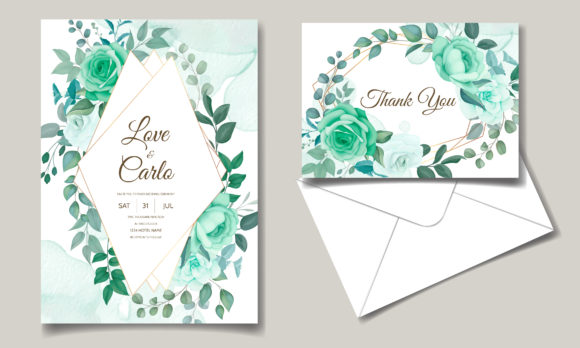 Wedding Invitation Card Greenery Flower